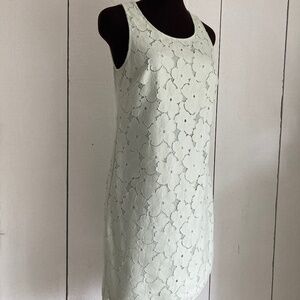 Banana Republic Lace Floral Sheath Dress Light Mint Green Size 0